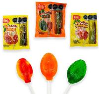 Vero Combo Mix 10 Pieces Pack - Mango, Watermelon and Tamarind Lollipops with sauce (410g) Mexican Candy Snack Sweet Bonbon