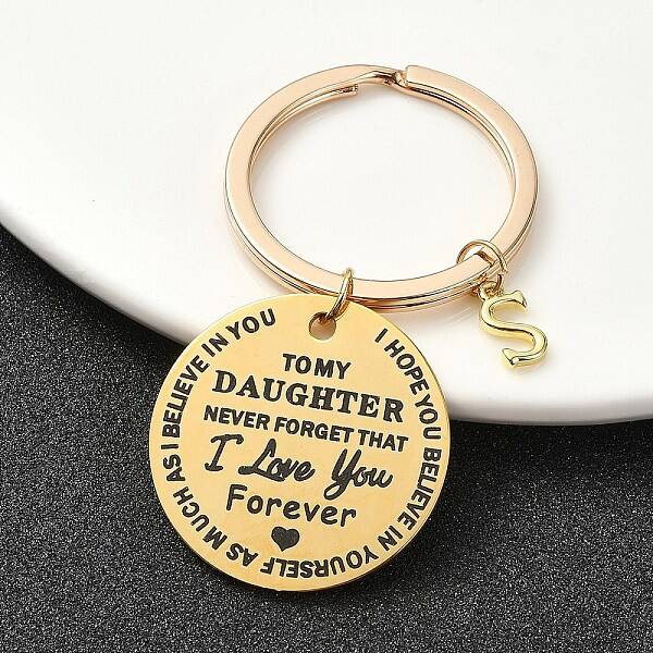 Valentine's Day Brass & 201 Stainless Steel Keychain
