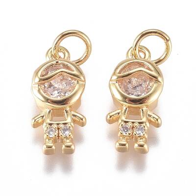 Brass Micro Pave Cubic Zirconia Pendants