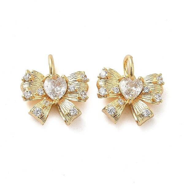 Brass with Glass Rhinestone Charms