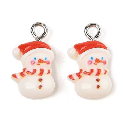 Christmas Theme Opaque Resin Pendants