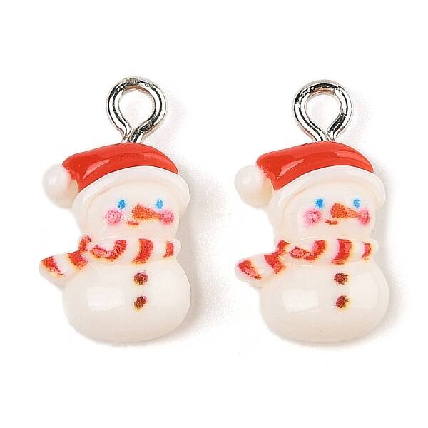 Christmas Theme Opaque Resin Pendants