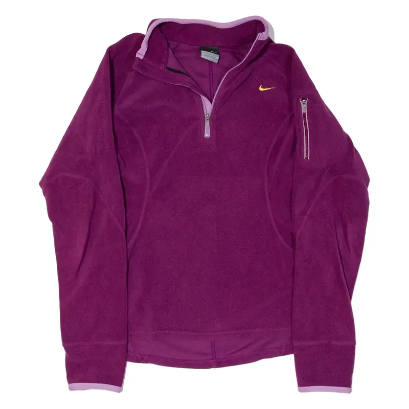NIKE Fleece Purple 1/4 Zip Womens S