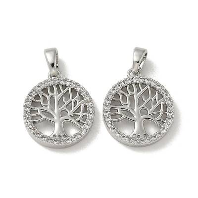 Brass Micro Pave Cubic Zirconia Pendents