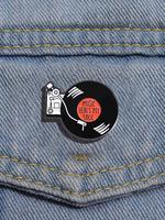 Record Design Brooch,  Cute Clothes Badge, Fashion Accessories for Men & Women, Enamel Pin Suitable for Backpacks, Jeans, Sca...
