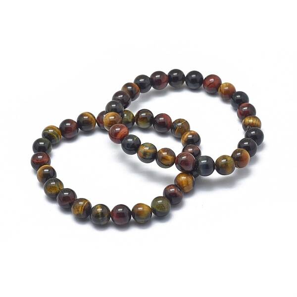 Natural Tiger Eye Bead Stretch Bracelets