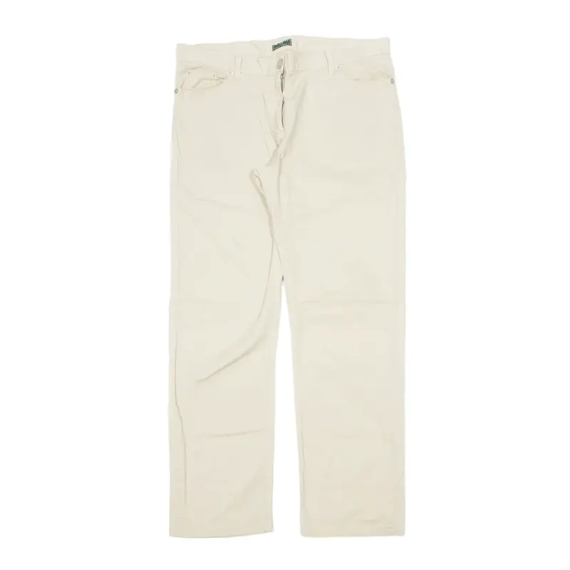 FRED PERRY Trousers Beige Regular Tapered Womens W34 L30