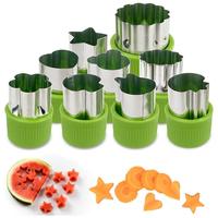 Vegetable Cutter Shapes Set, 9 Counts/set Mini Fruit & Cookie Stamps Mold for Baking & Food Supplement, Kitchen Accessories, ...