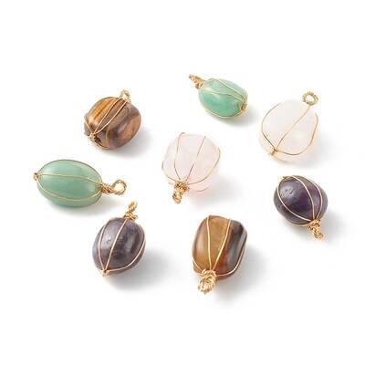 Natural Mixed Gemstone Pendants