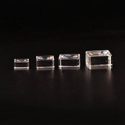Square Shape Glass Display Base Stand Holder for Crystal Ball