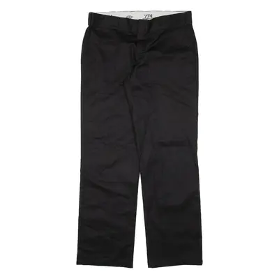 DICKIES 774 Womens Trousers Black Regular Straight W31 L31