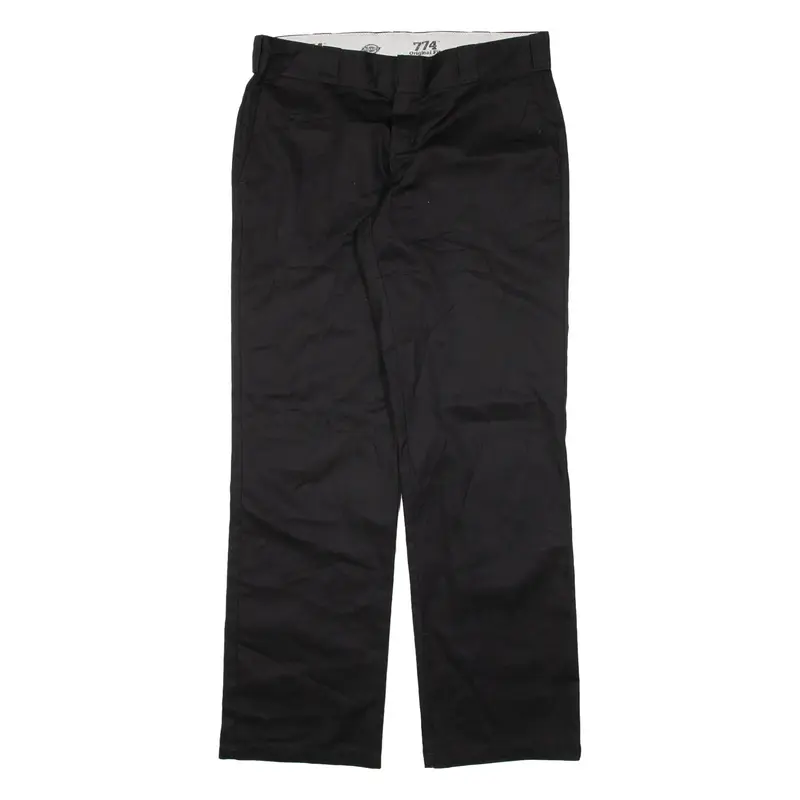 DICKIES 774 Womens Trousers Black Regular Straight W31 L31
