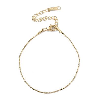 Ion Plating(IP) 304 Stainless Steel Snake Chain Bracelets for Men Women