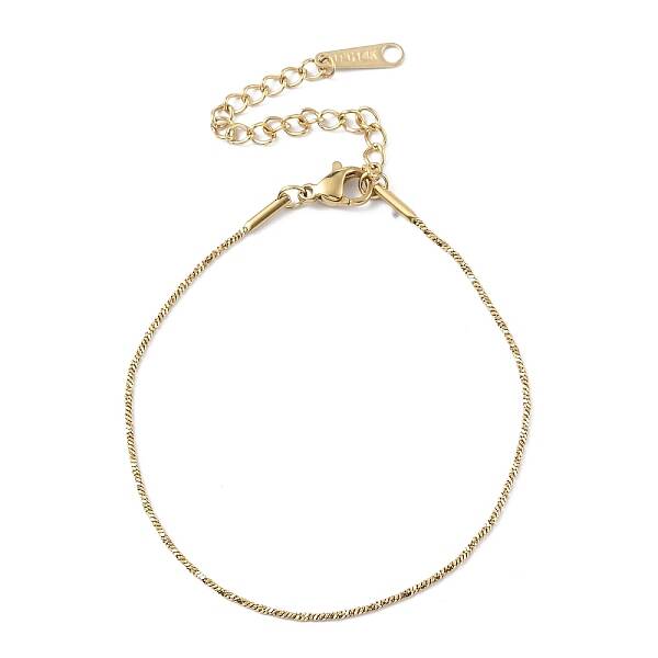 Ion Plating(IP) 304 Stainless Steel Snake Chain Bracelets for Men Women