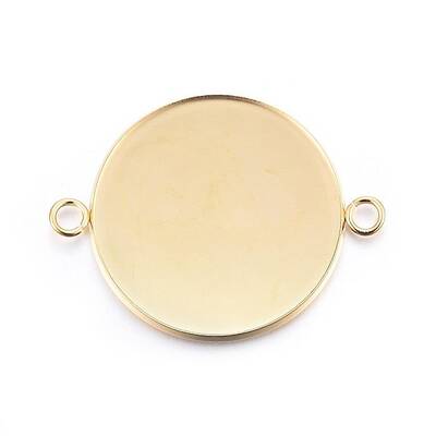 201 Stainless Steel Cabochon Connector Settings