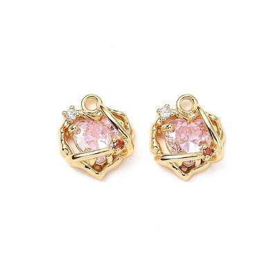 Brass Micro Pave Cubic Zirconia Pendants