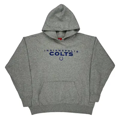 Indianapolis Colts Nfl Graphic Hoodie - Large Grey Cotton Blend
