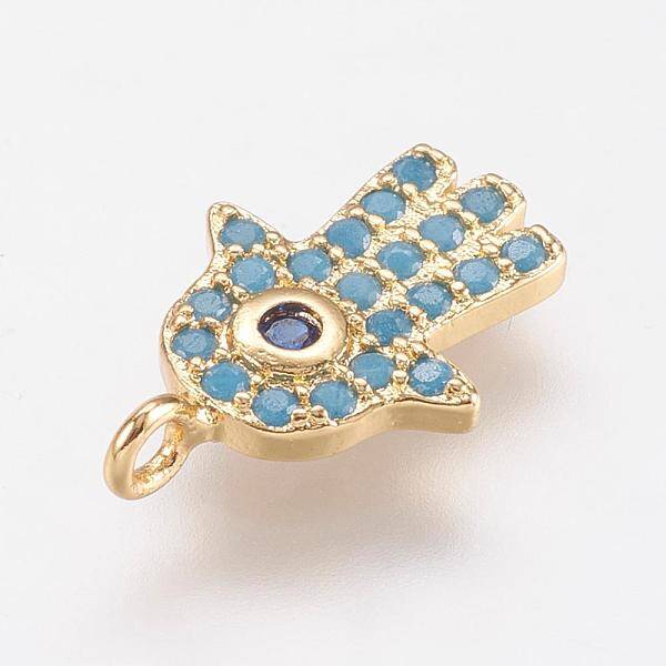 Brass Micro Pave Cubic Zirconia Charms