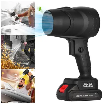 JOYYE Turbo Jet Blower, Cordless Dust Air Blower, Portable Super Power Leaf Blower, Handheld Car Dust Cleaning Drying, Snow R...