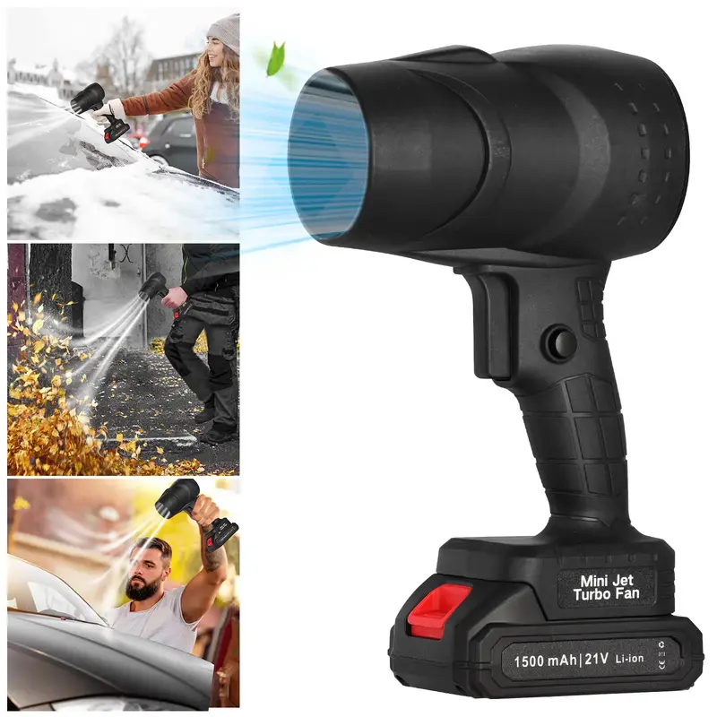 JOYYE Turbo Jet Blower, Cordless Dust Air Blower, Portable Super Power Leaf Blower, Handheld Car Dust Cleaning Drying, Snow R...