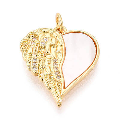 Brass Micro Pave Clear Cubic Zirconia Pendants