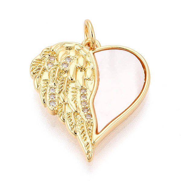 Brass Micro Pave Clear Cubic Zirconia Pendants