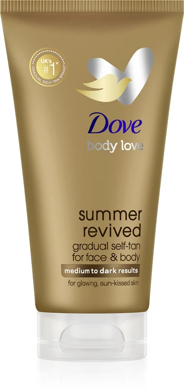 Dove Summer Revived Self-Tanning Milk For Face And Body Medium To Dark Color 75 Ml