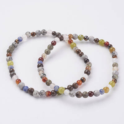 Natural Mixed Stone Stretch Bracelets