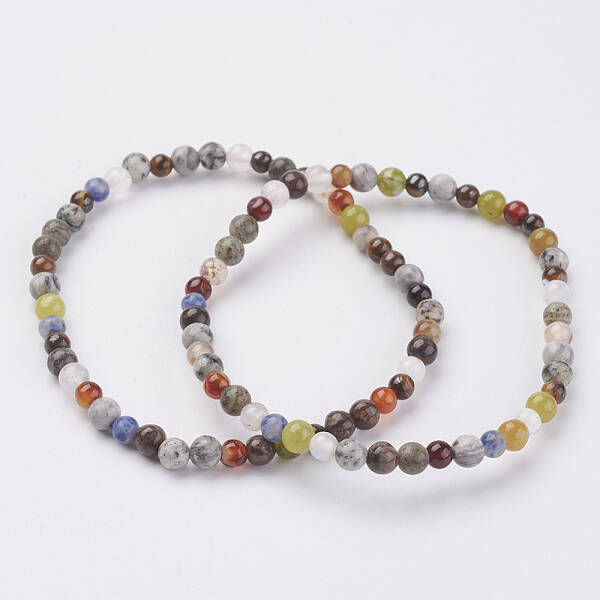 Natural Mixed Stone Stretch Bracelets