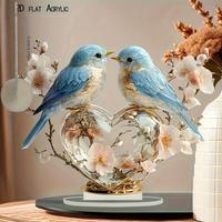 Bird Design Desktop Ornament, Modern Style Bird Statue Decoration Craft, Desktop Decorative Ornament for Home Office, Room De...