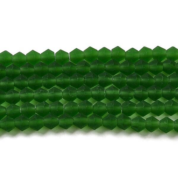 Imitate Austrian Crystal Frosted Glass Beads Strands