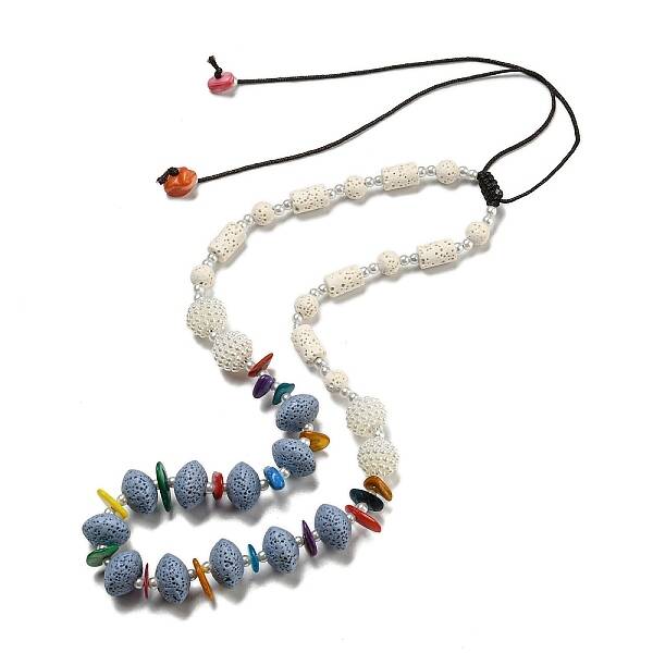 Dyed Lava Rock with Shells