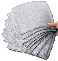 10 pieces Dishwashing Rags,Multipurpose Non-Scratch Wire Dishcloths for Wet and Dry Use, Reusable Wire Cleaning Cloths for Ki...