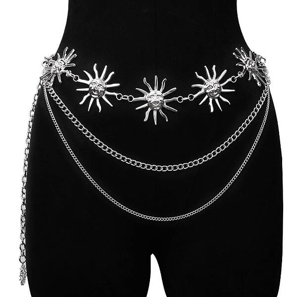 Alloy Sun 3-Layer Waist Chain Belts