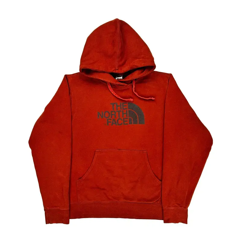 The North Face Hoodie - Medium Red Cotton Blend