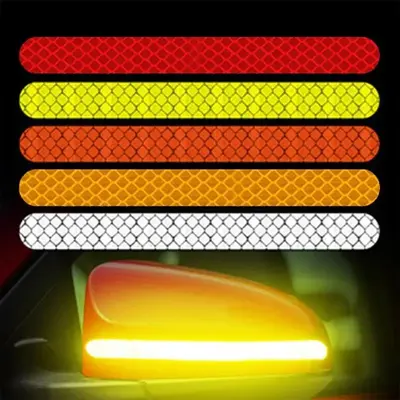 Car Collision Reflective Sticker, Waterproof Rearview Mirror Sticker, Car Exterior Reflective Stickers for Improves Safety & ...