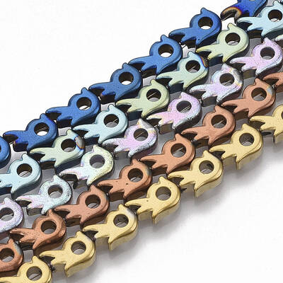Electroplated Non-magnetic Synthetic Hematite Beads Strands