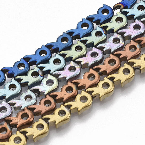 Electroplated Non-magnetic Synthetic Hematite Beads Strands