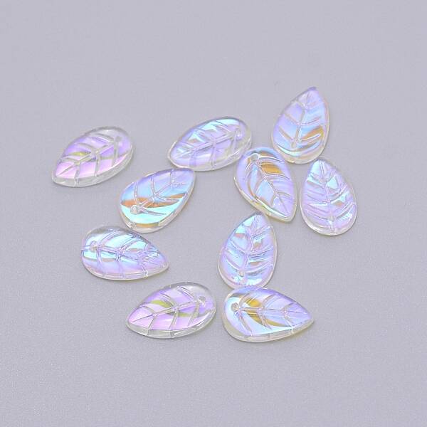 Handmade Luminous Top Drilled Gold Sand Lampwork Beads