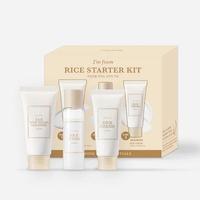 [I'm from Official Shop] Rice Starter Kit, 3 pcs Gift, Travel Kit with Rice Face Wash 1.01 fl oz & Rice Toner 1.01 fl oz & Ri...