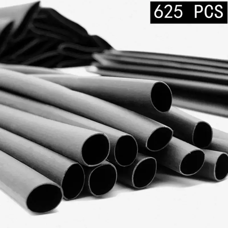 625pcs Heat Shrinking Tube, Heat Shrinkable Tube Insulation Sleeve, Cable Wire Protective Sleeve for Electrician, Household A...