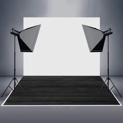 Black Horizontal Stripe Wood Grain Rubber Floor Mat - Aperturee