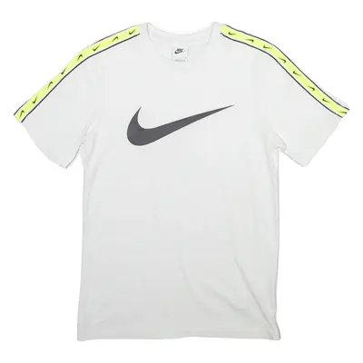 NIKE Mens T-Shirt White Crew Neck S