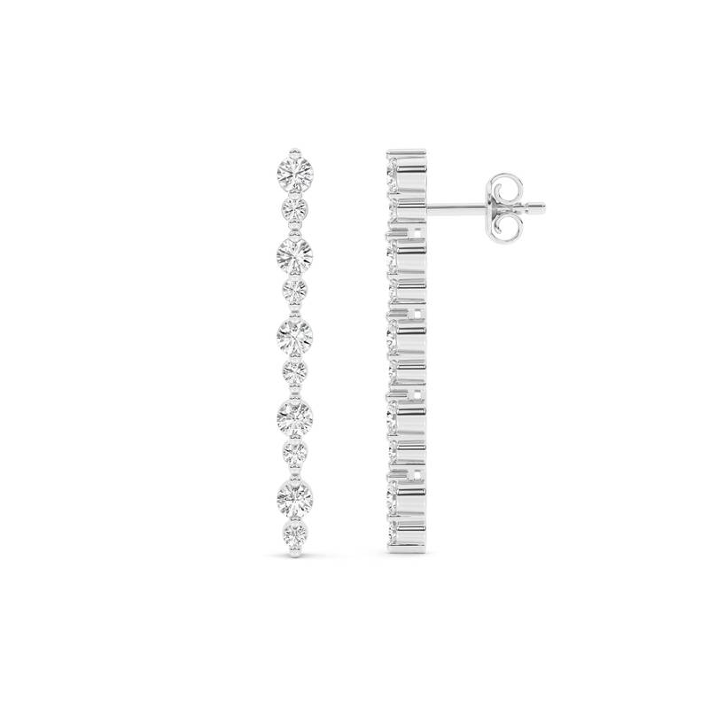 Rhythmic Lab Grown Diamond Dangle Earrings | White Gold 1-1 1/2 ct. tw.