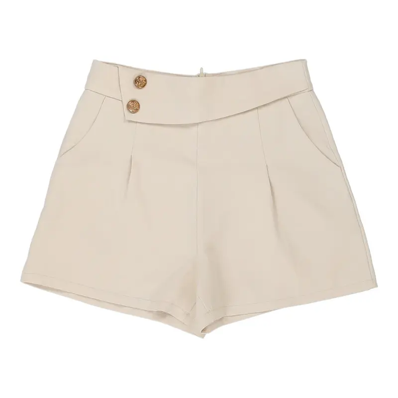 Cecilia Shorts - Medium Cream Polyester Blend
