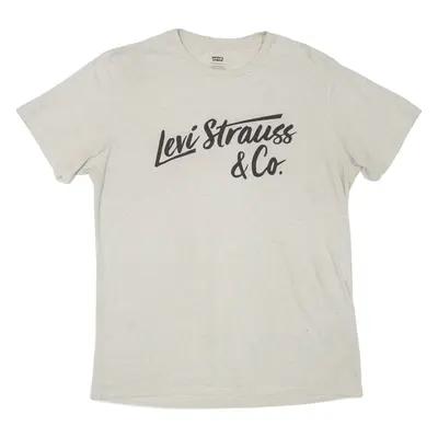 LEVI'S Mens T-Shirt Beige M