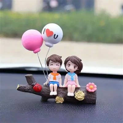 Cartoon Couple Design Car Decoration, Creative Car Interior Decoration, Automotive Ornaments, Fashion Car Accessories for Wom...