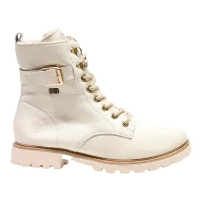 REMONTE Lace-Up Boots White Leather Womens UK 5