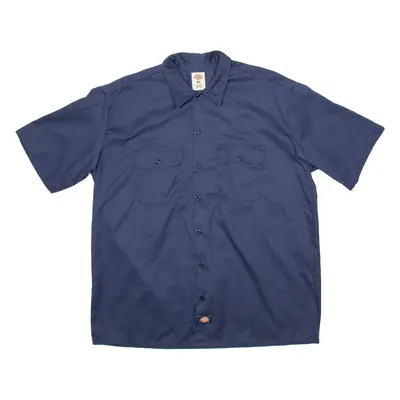 DICKIES Mens Plain Shirt Blue XL
