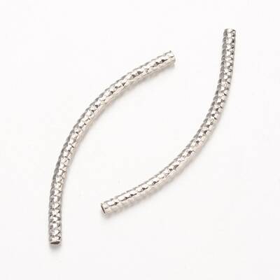 Curved Brass Tube Beads
